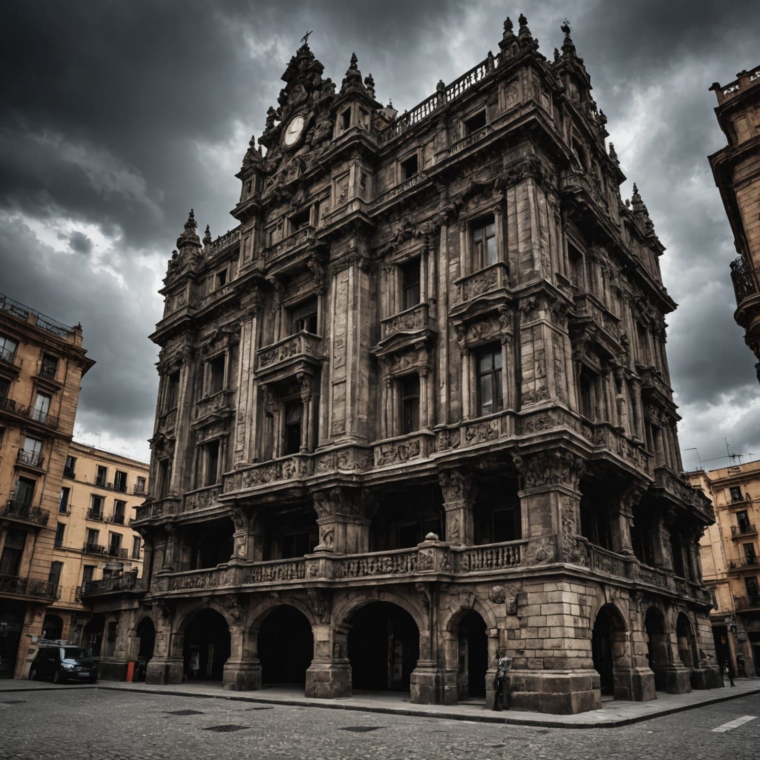 The Iron Curtain: Hyperrealistic Atmospheric Scene