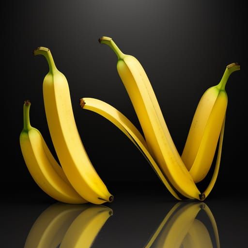 Vertical Banana Package with Fresh Bananas: Product Photogra...