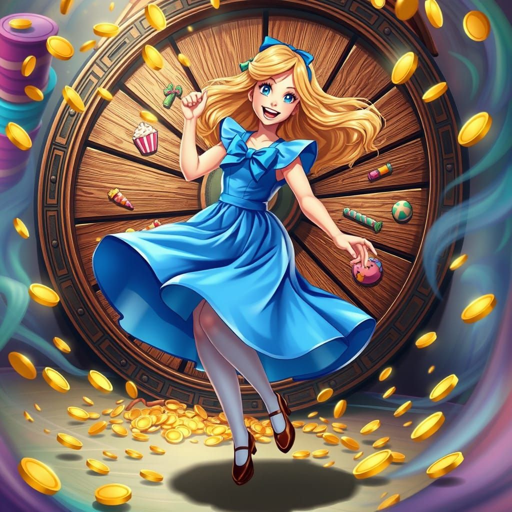 Whimsical Wonderland Scene in Vibrant Hyper-Realism