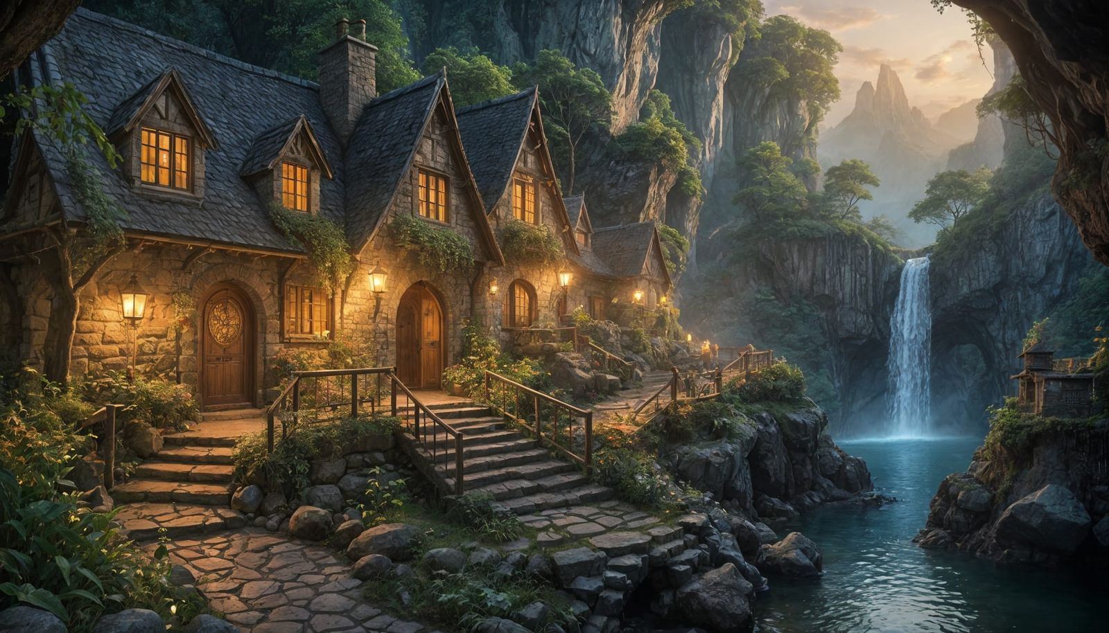 Subterranean Elven Haven in Rich Detail