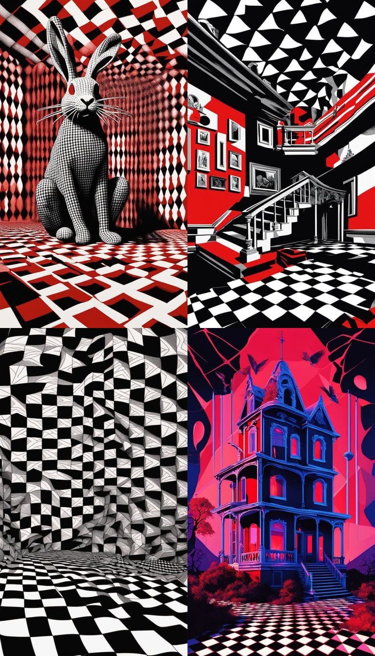 Winter Wonderland Gingerbread House with Tropical Beach Scen...