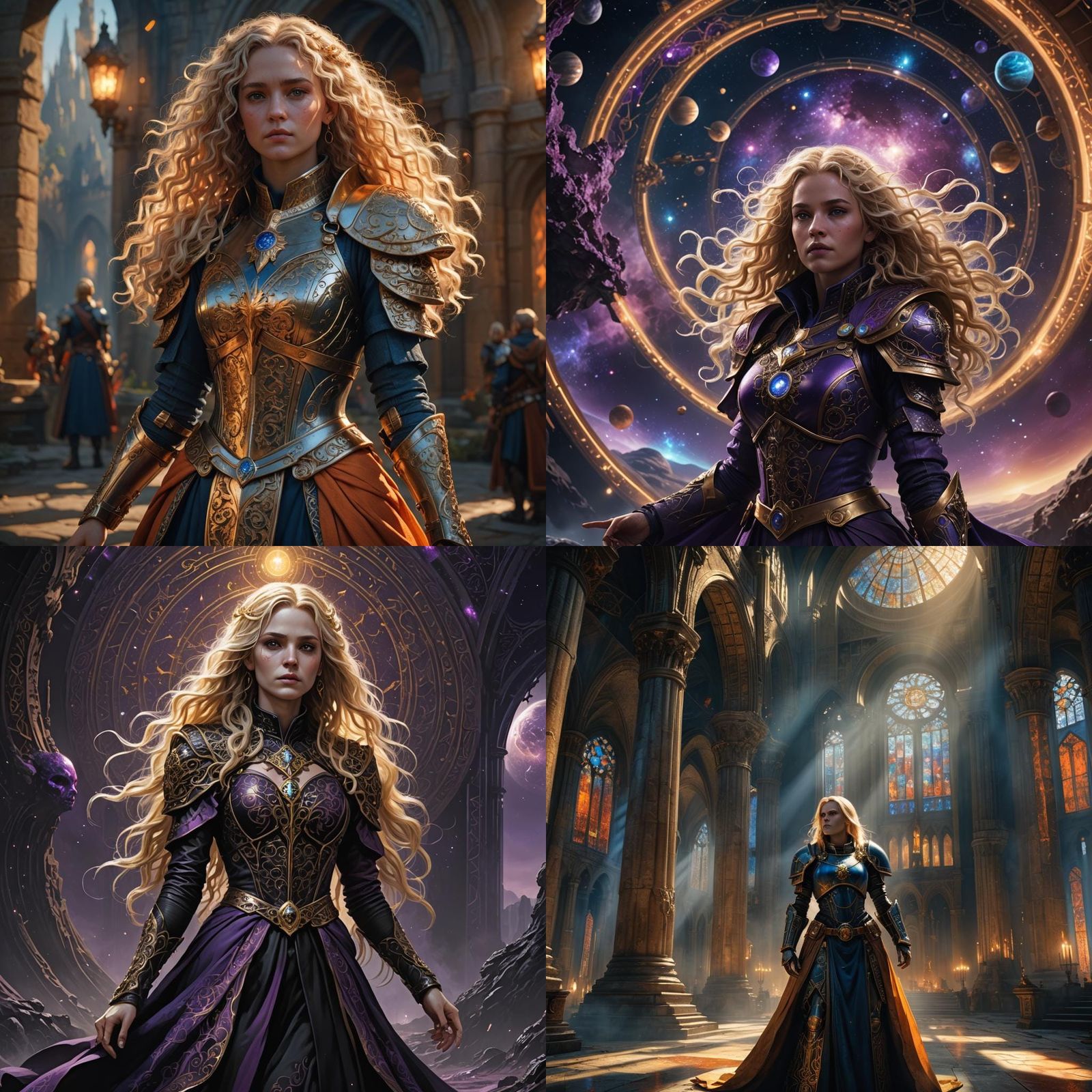 Female Space Marine Inquisitor in Detailed Matte Painting