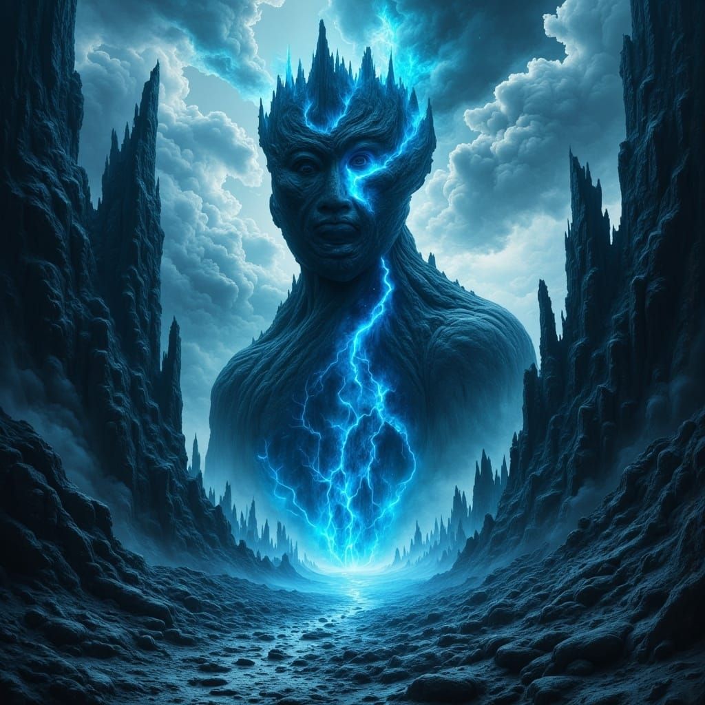 Ominous Tower in Distorted Reality