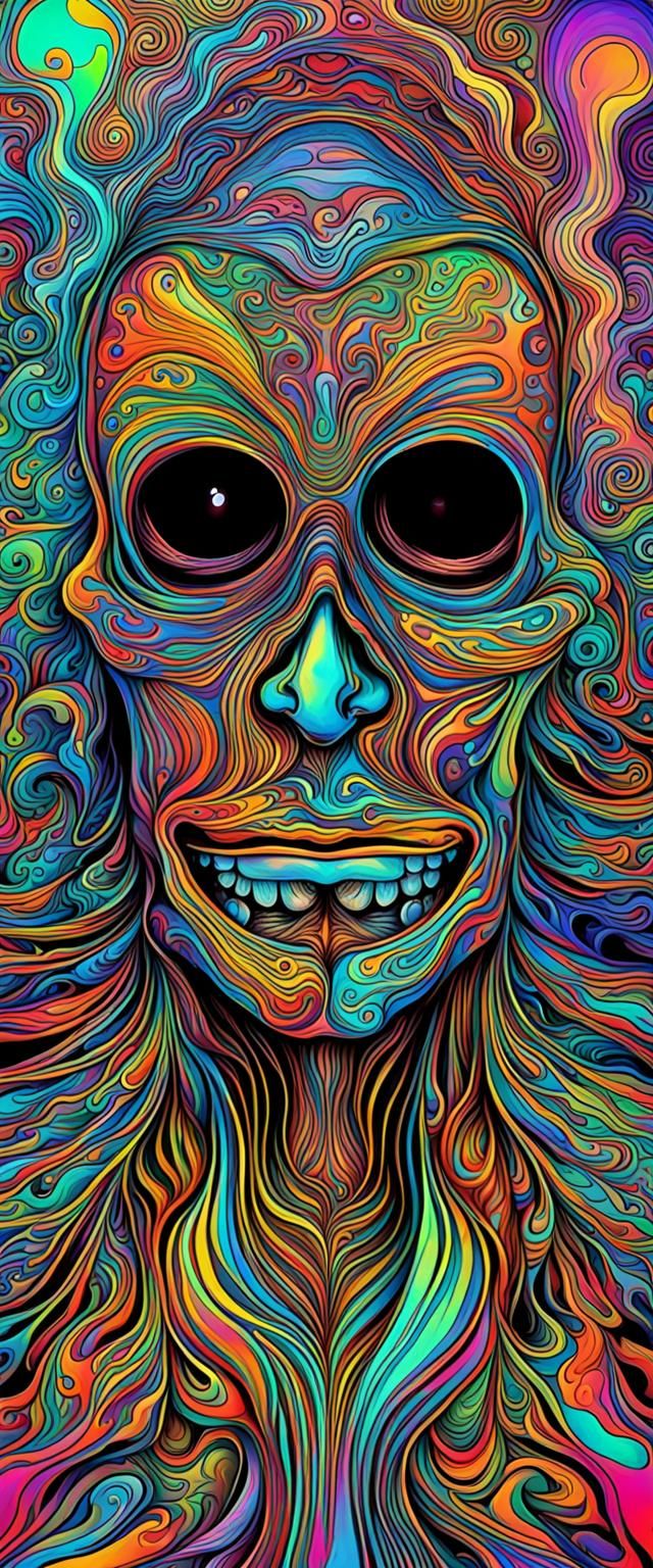 Abstract Psychedelic Design with Vibrant Colors