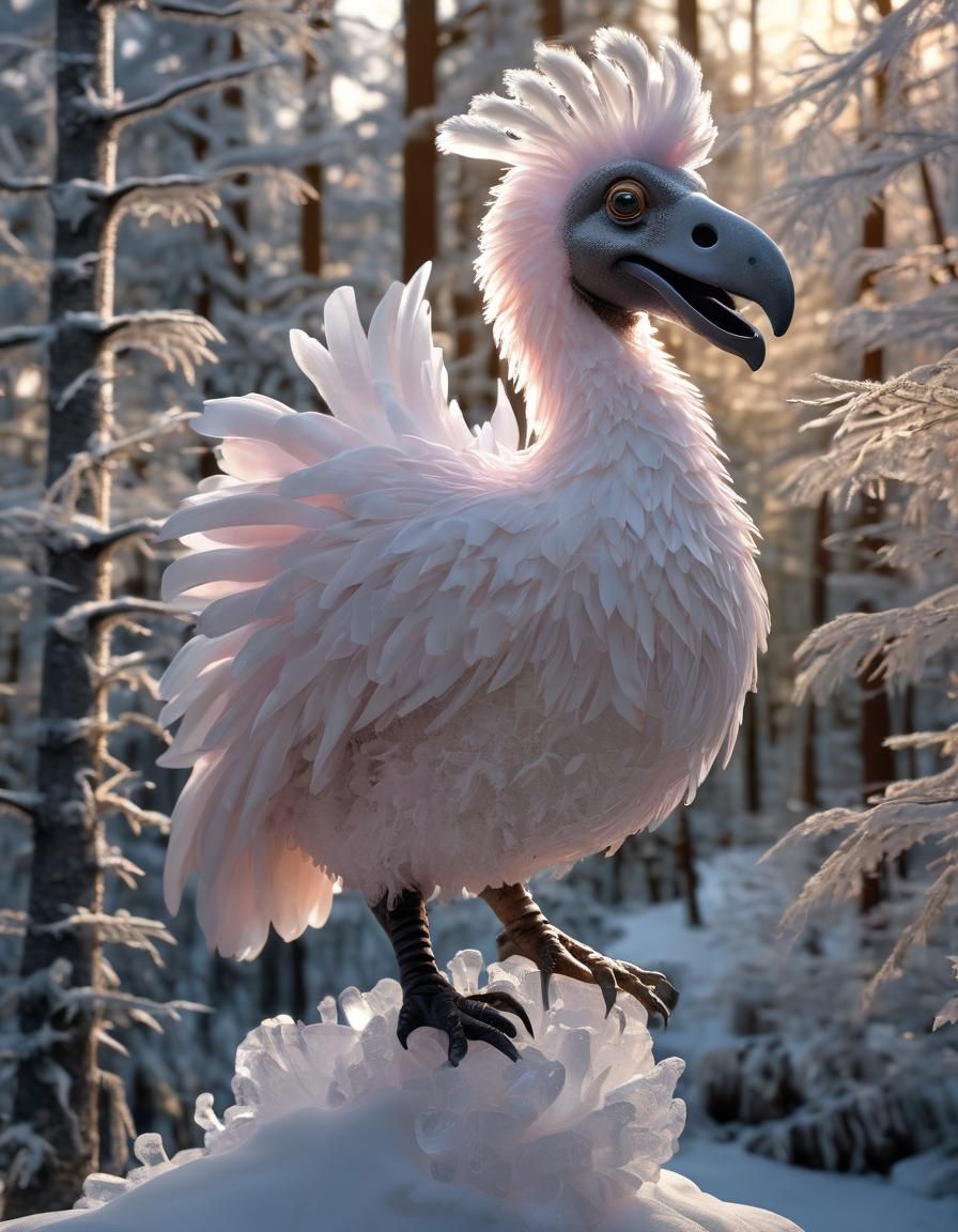 Dodo Ice Sculpture in Fantphotog Style