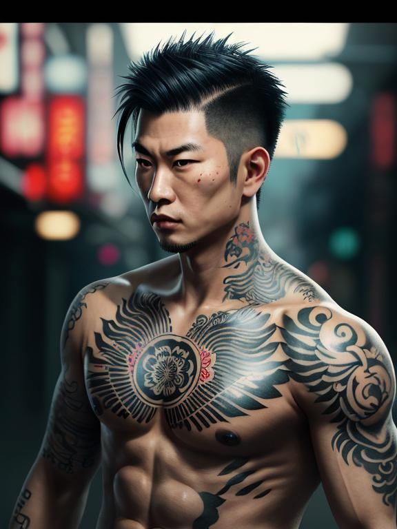 Yakuza-inspired tattoo