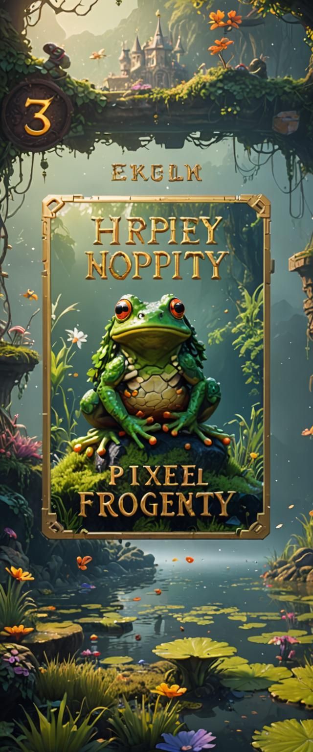 Detailed Pixel Frog Fantasy Concept Art