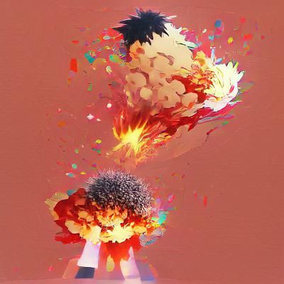 Dramatic Explosion Visualized by AI