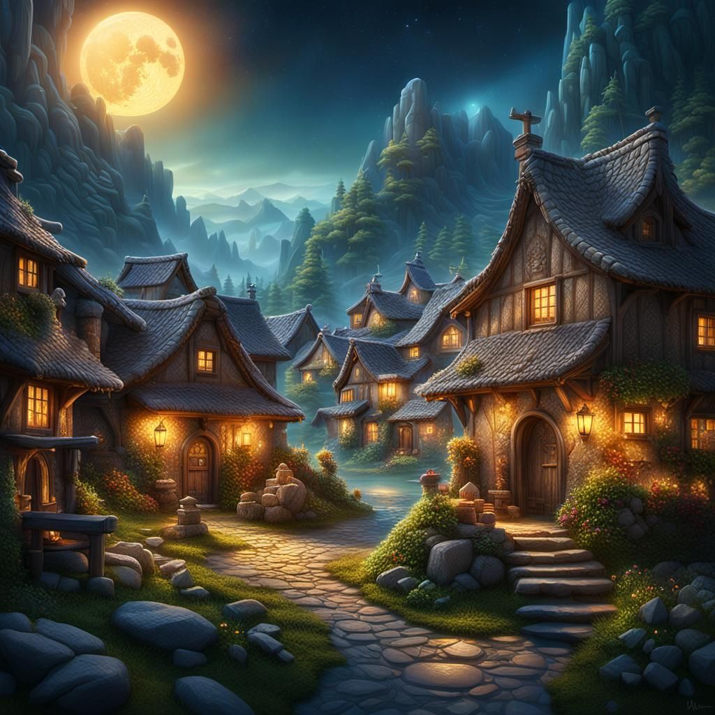 Cute little village scene