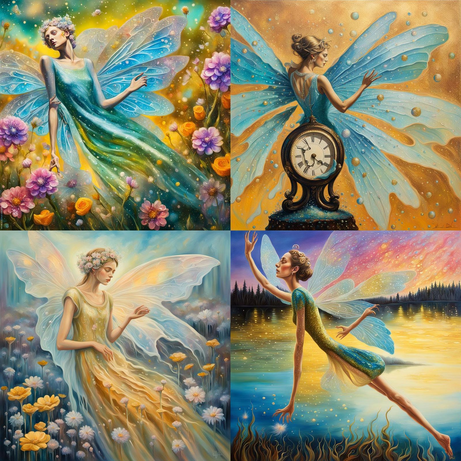 Surreal Glitter Fairy in Dali Style