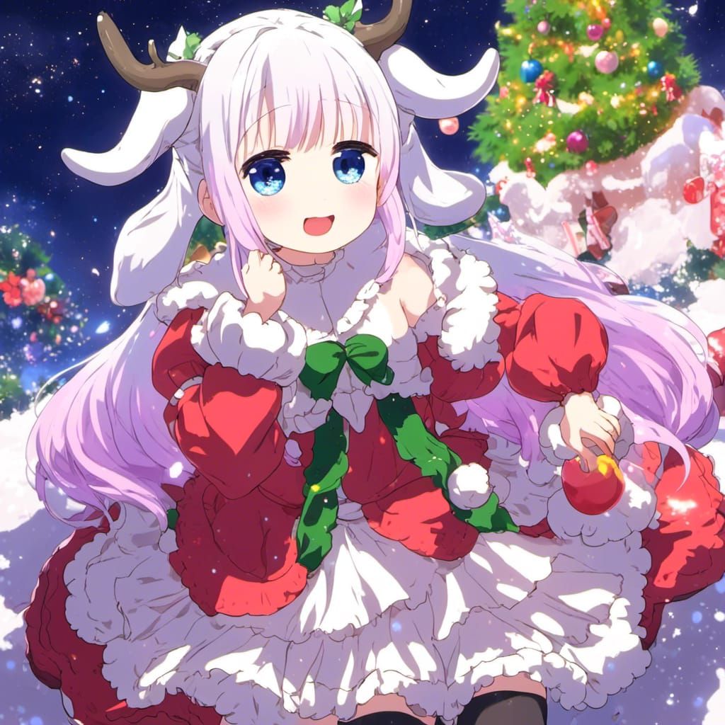 Anime Girl in Santa Outfit, Manga Key Visual