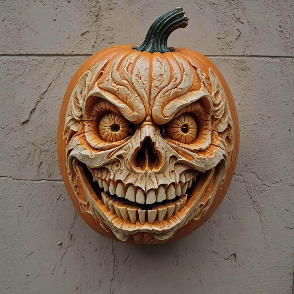 Sinister Carved Pumpkin: A Digital Masterpiece