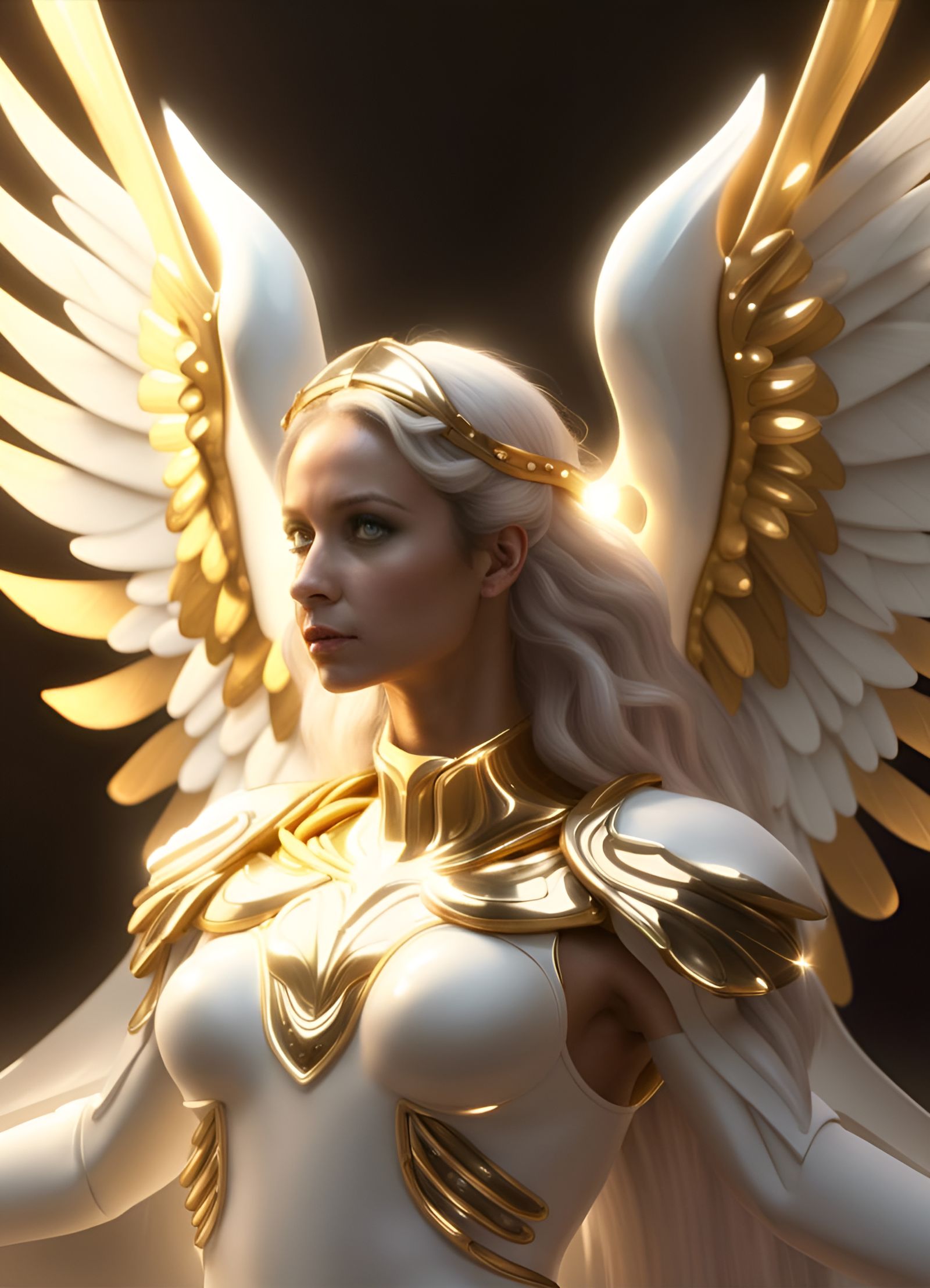 Golden Winged Angel in 4K Octane Render