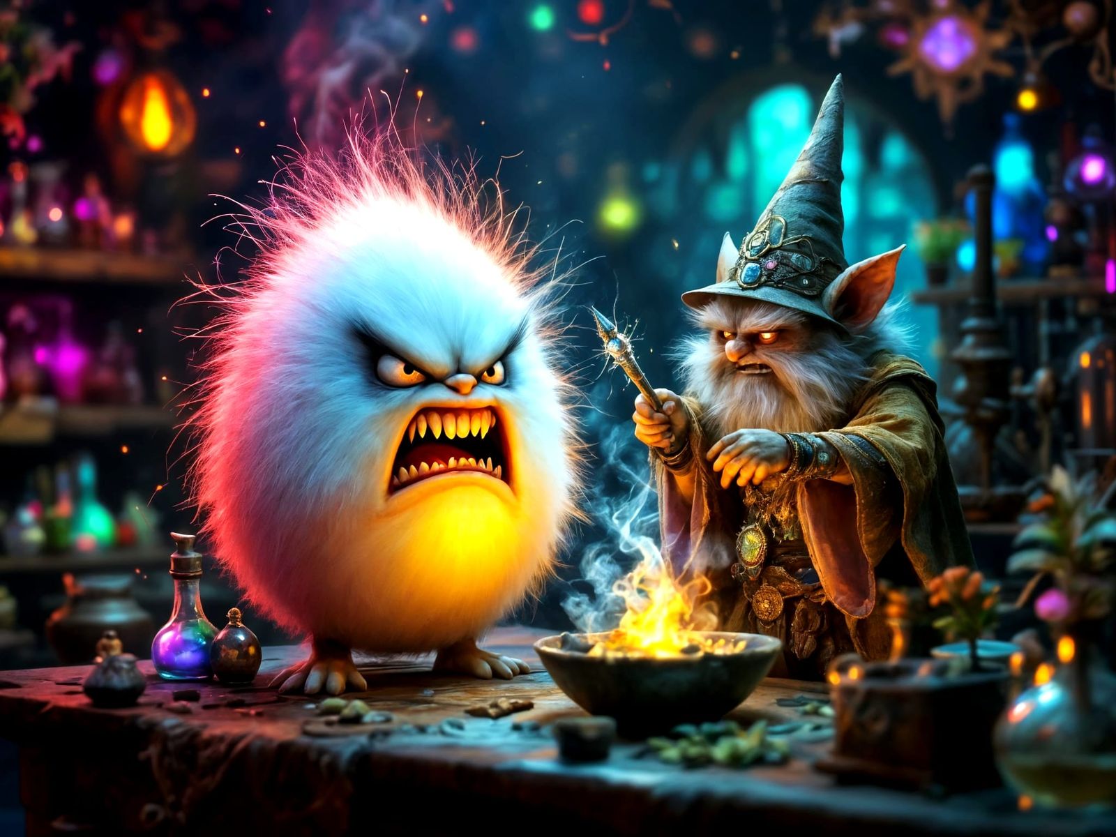 "Un-fluff me! Now!!"