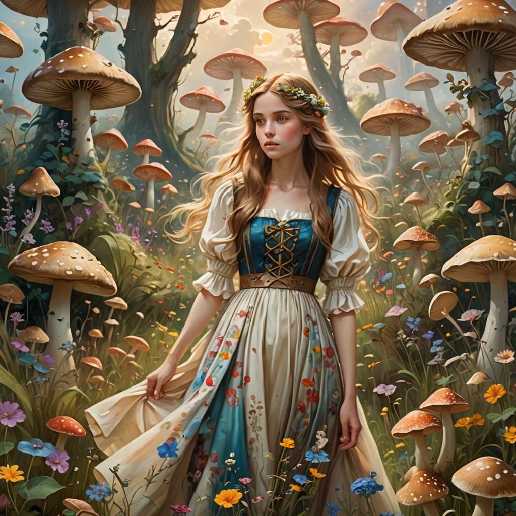 Alice in Wonderland: A Whimsical Fantasy Illustration
