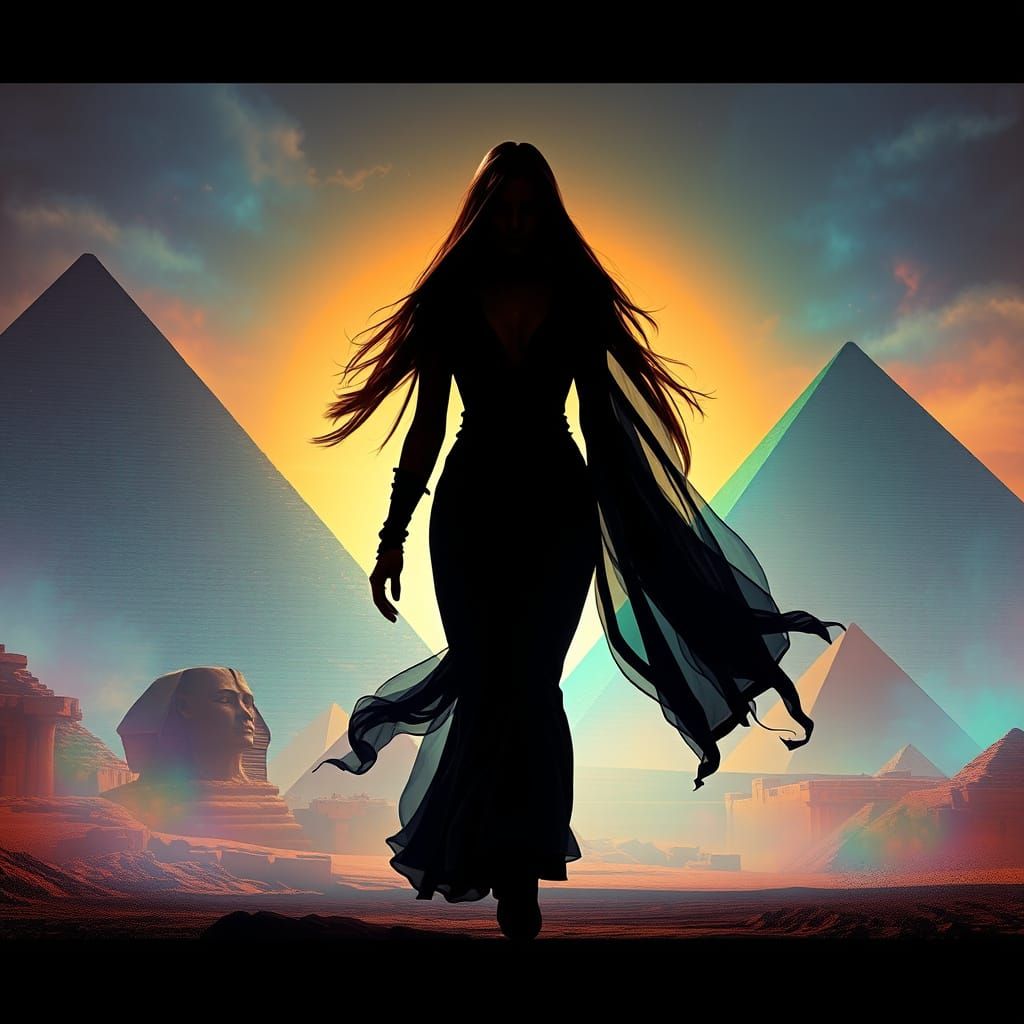 Regal Woman in Ancient Egyptian Pyramids