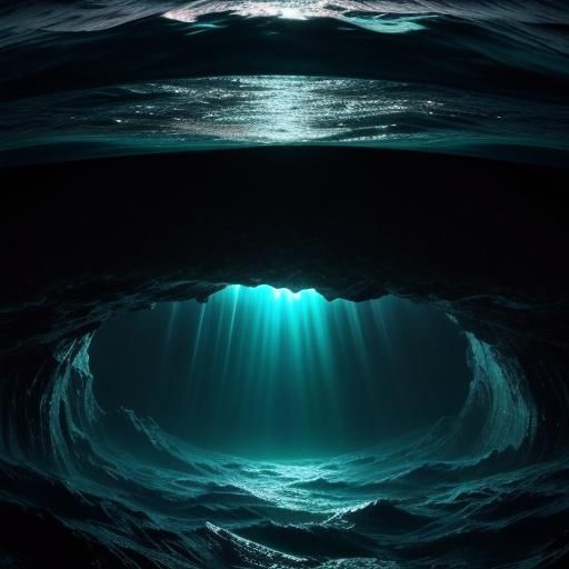 Glowing Sea Life in Subterranean Ocean