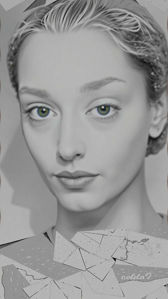 Cubist Portrait of a Woman in Muted Earth Tones