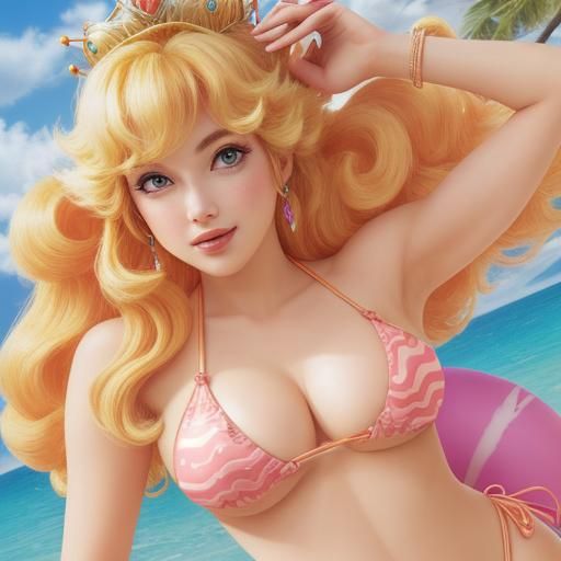 Princess Peach Bikini AI Generated Image
