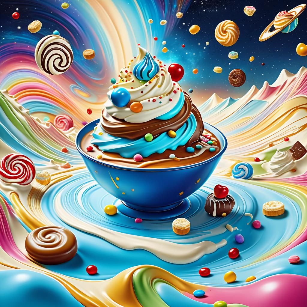 Milky Way as Candy Art by Koons and Dali