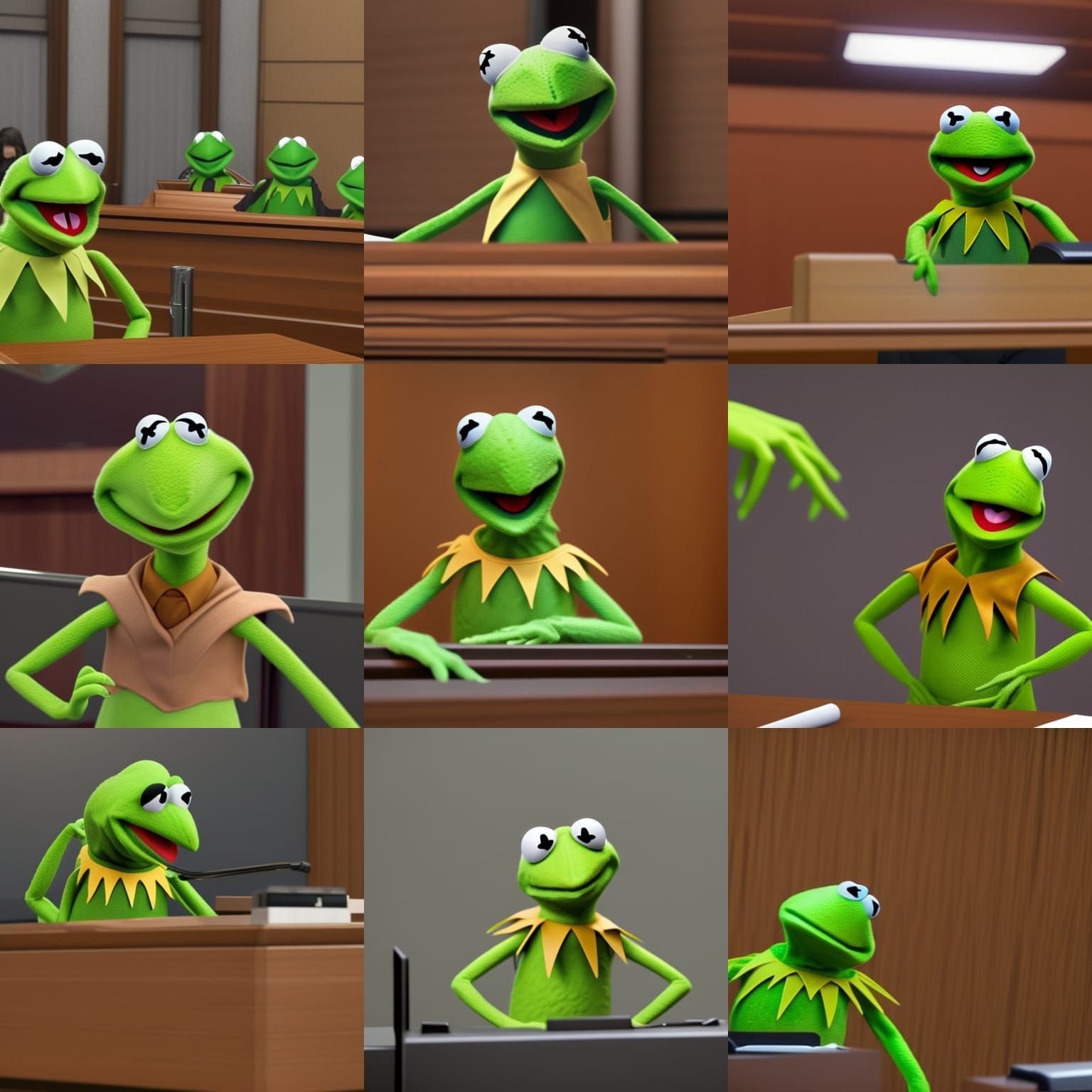 Kermit on Trial: 3D Cinematic Game Graphics