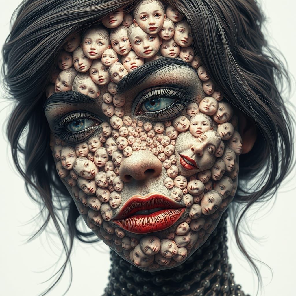 Fractal Faces: A Mesmerizing Optical Illusion