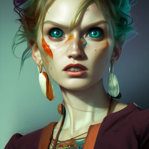 Intricate Portrait of Gadda Damballa in Hyperdetailed Style