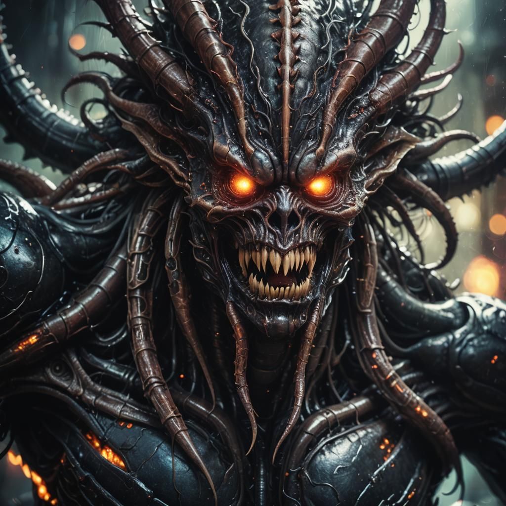 Terrifying Creature in Dark Fantasy Art