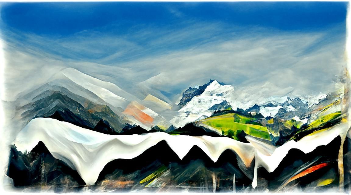 The Swiss Alps, Abstract Landscape, Coherent