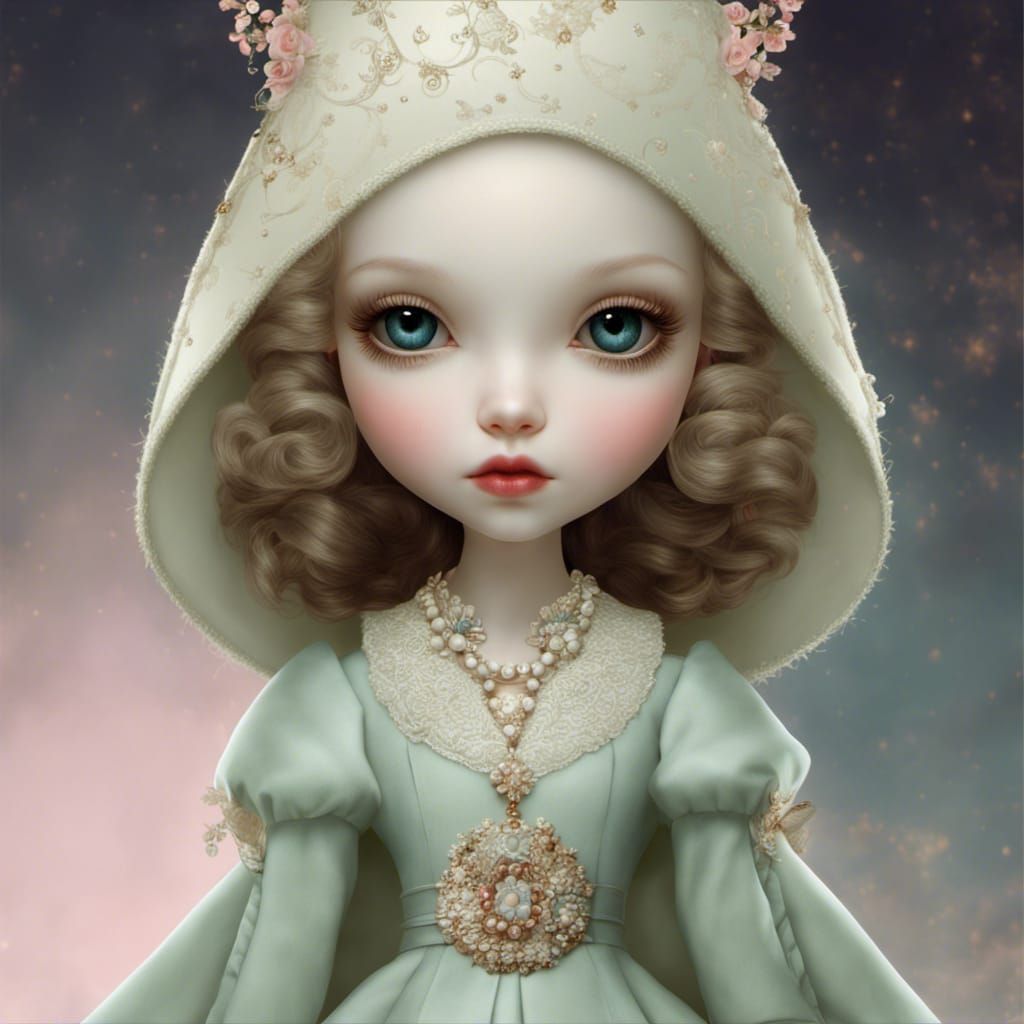 Fantasy Blythe Doll Illustration in Ray Caesar Style