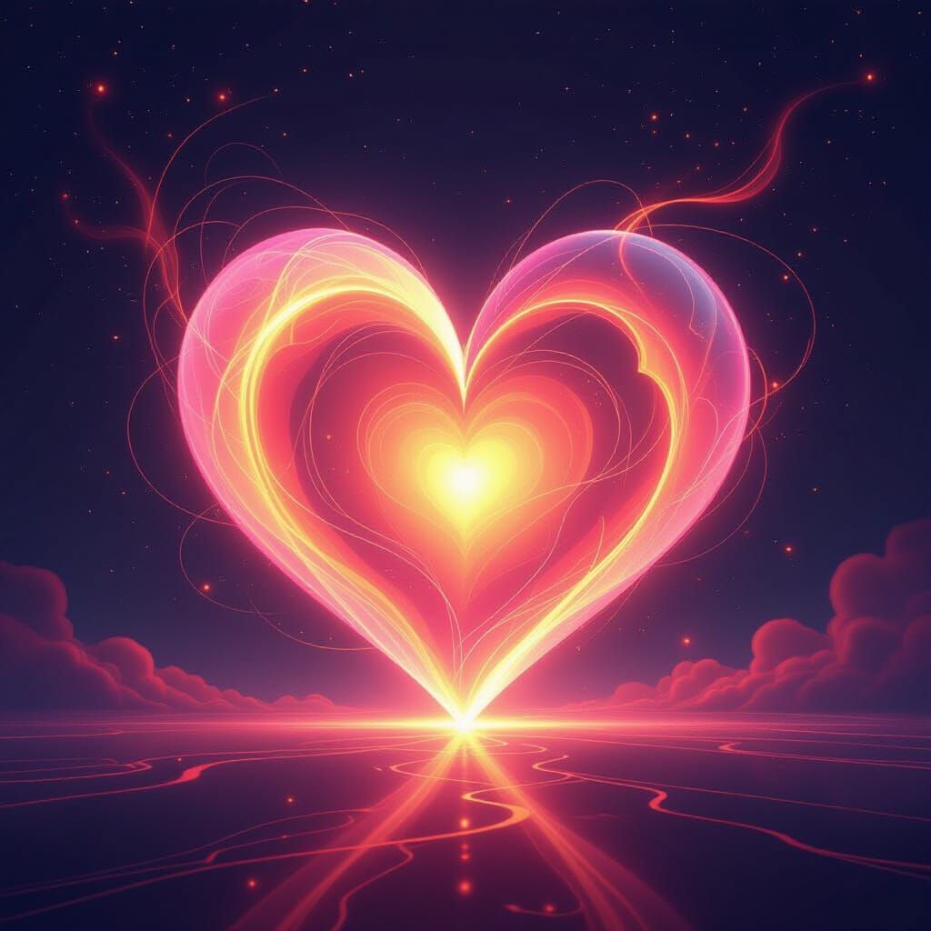 Ethereal Heart Portal: AI Art of Connections