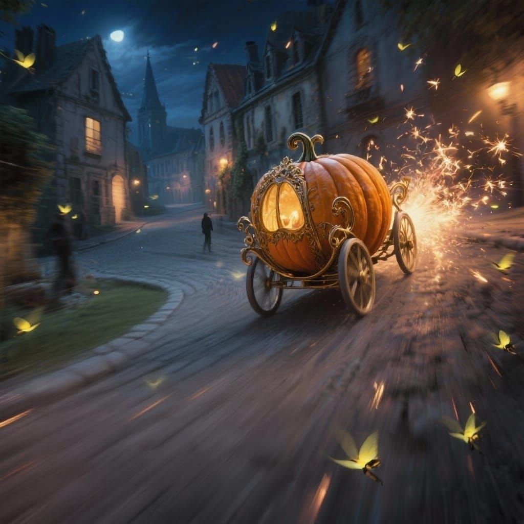 Cinderella Pumpkin Carriage Cake in French Village