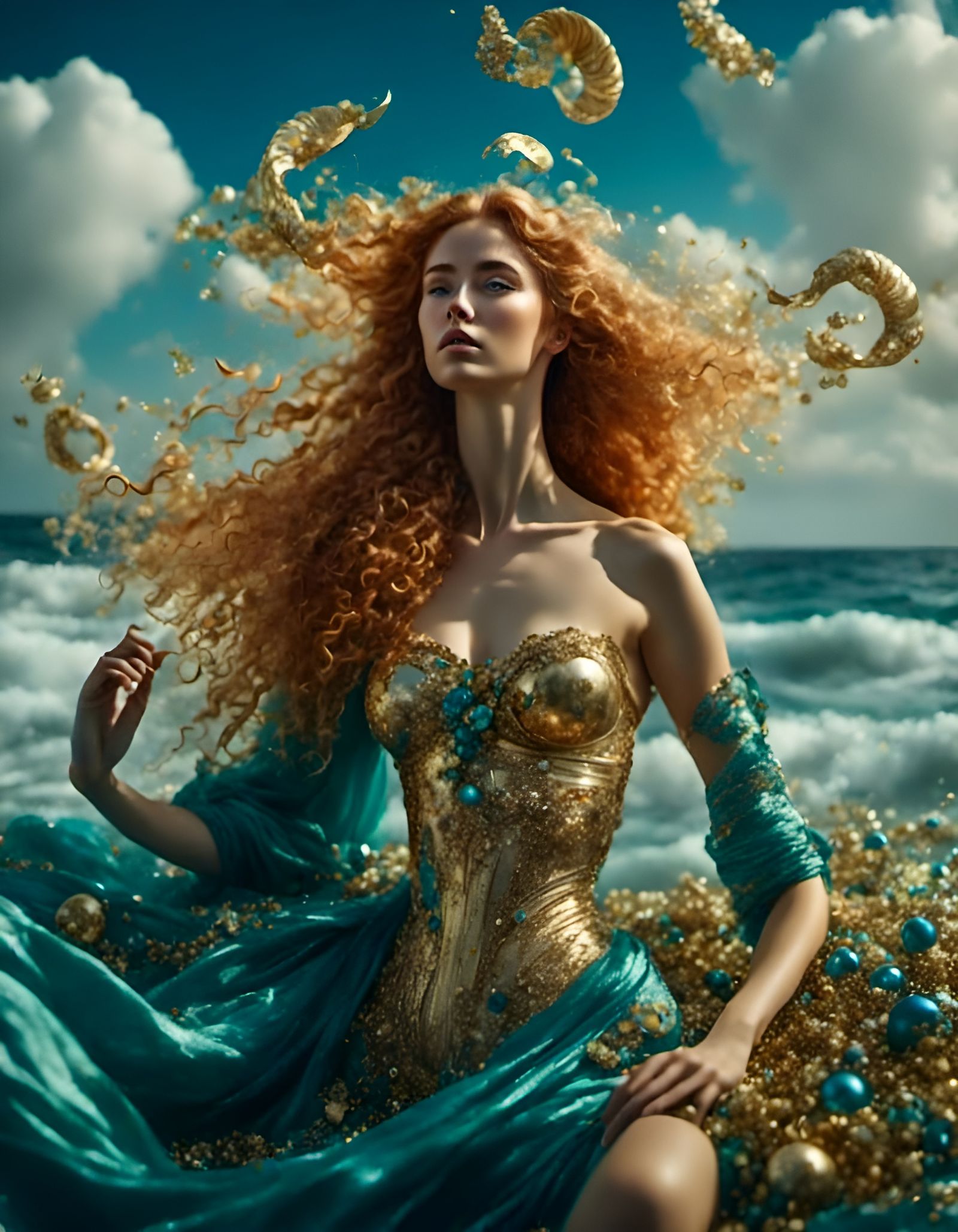 The Birth of Venus: Hyperrealistic Cinematic Photo