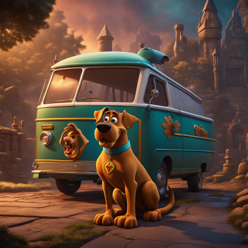Detailed Matte Painting of Scooby Doo