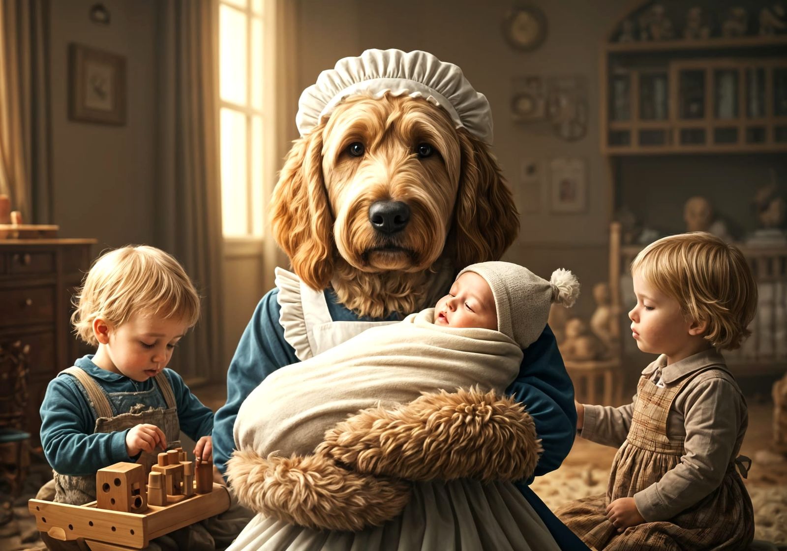 Nanny Doodle on Duty