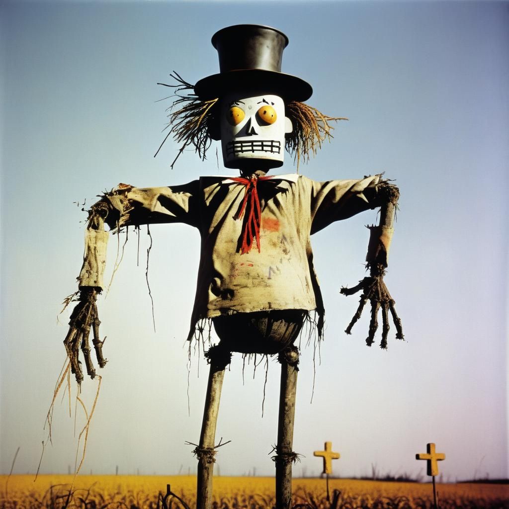 Scarecrow in Basquiat-Haring Style
