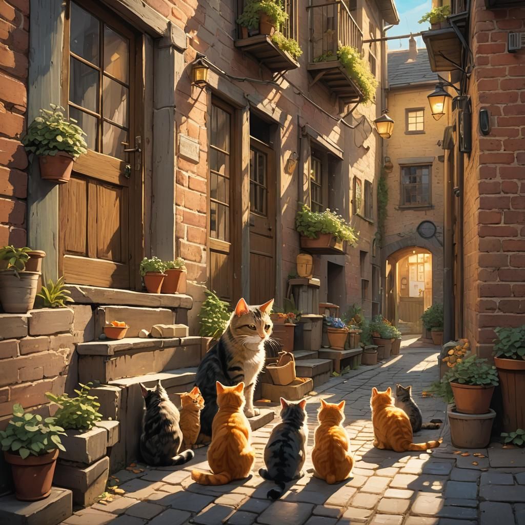 a improved Treat master feeding cats