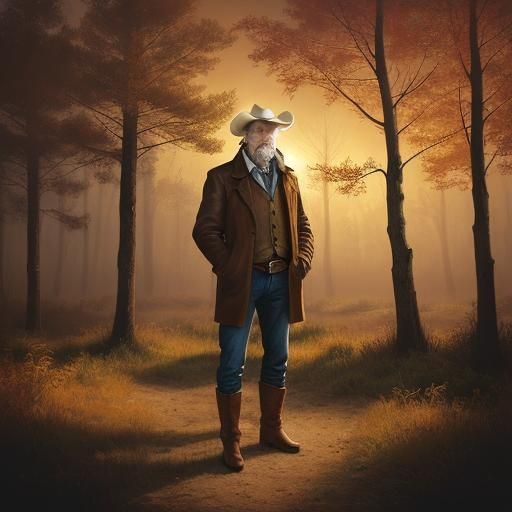 Hyperrealistic Portrait of Country Gentleman with Cigar