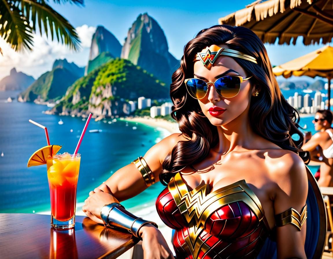 Wonder Woman at Rio Beach Bar