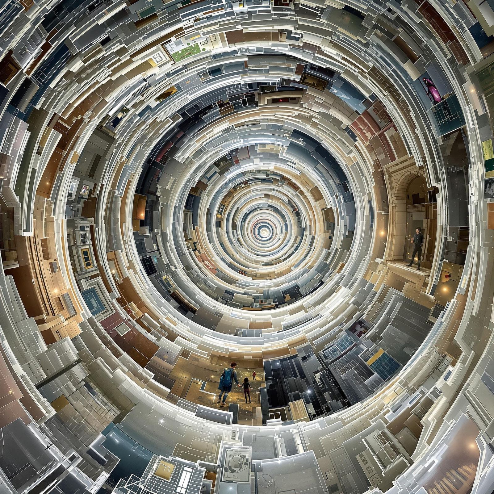 Recursive Droste Effect in Digital Surrealism