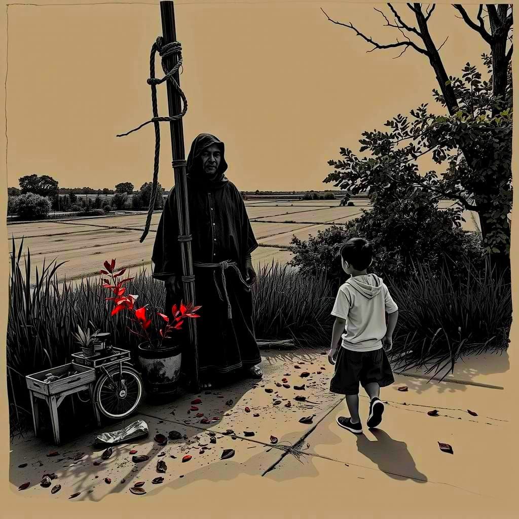 Colorful Landscape with Contrasting Elements