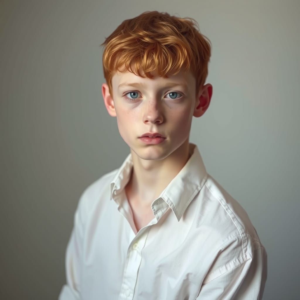 Ethereal Ginger Boy in Delicate Light
