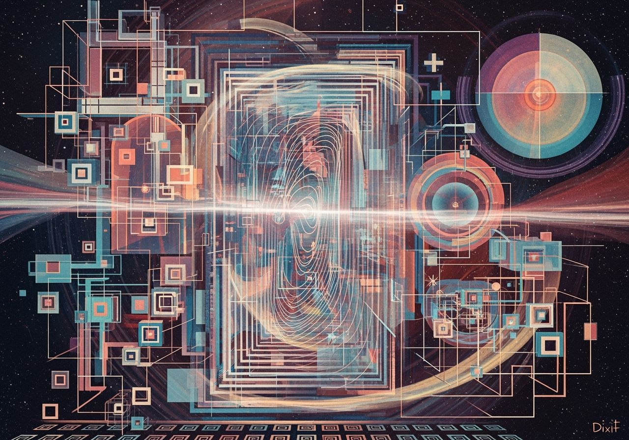 Surreal Portal of Abstract Shapes and Symbols