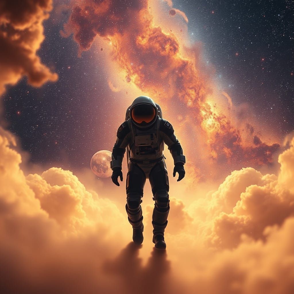 Infinity Galaxy Astronaut Eternity