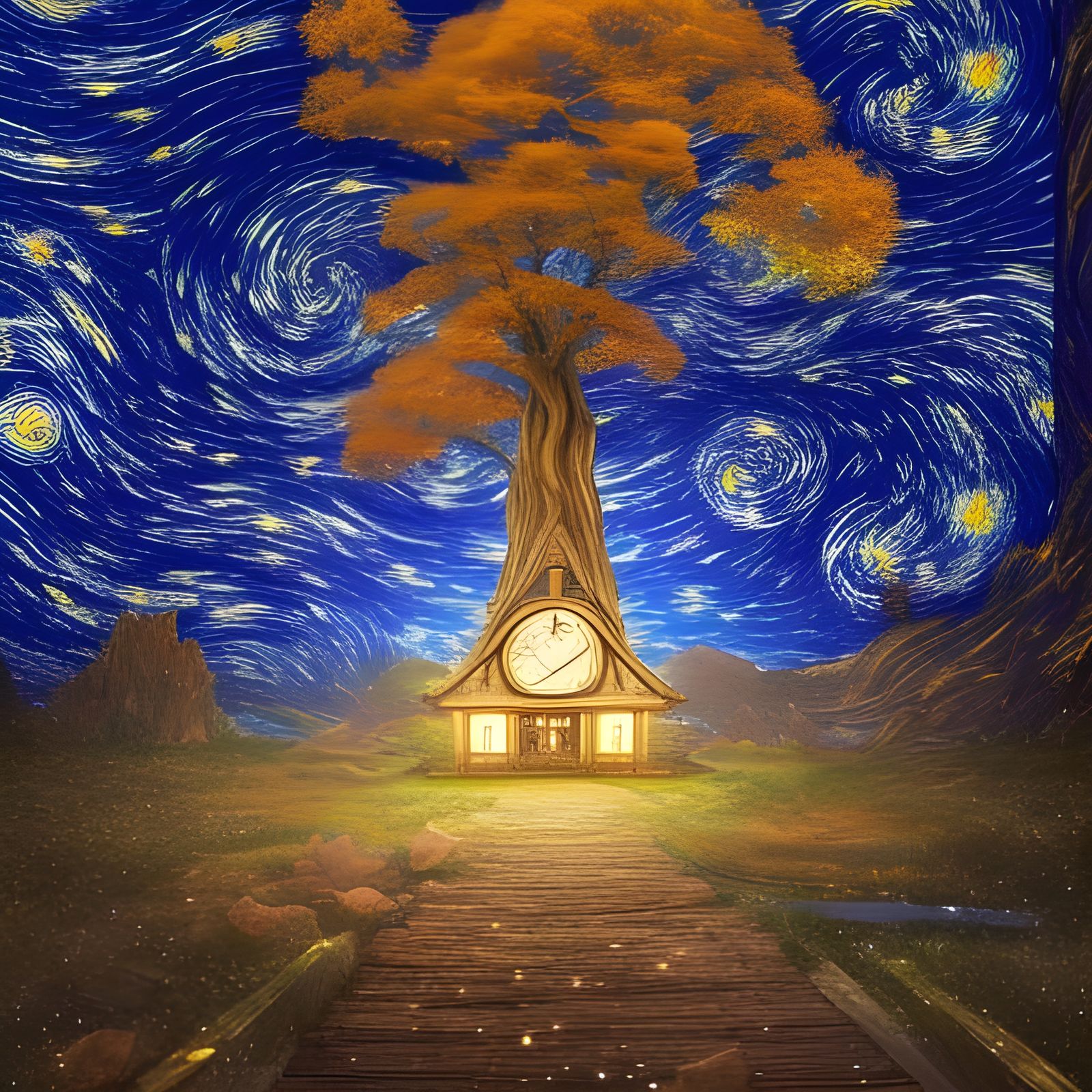 Starry Night Reimagined in the Nick of Time