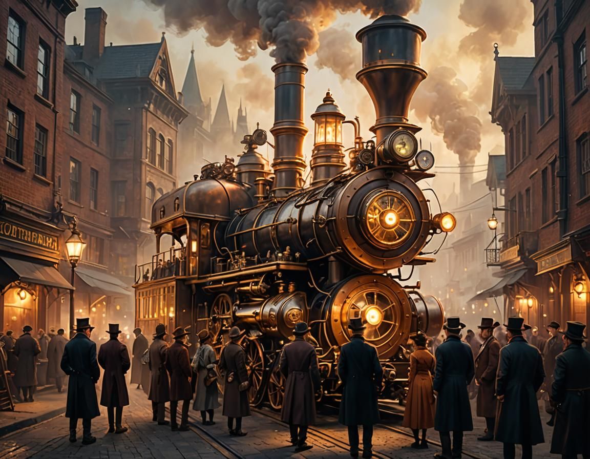 Steampunk Time Engine Shows Historical Events