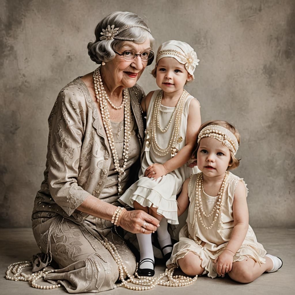 Flapper Fun: Grandma and Granddaughter's Dress-Up Game