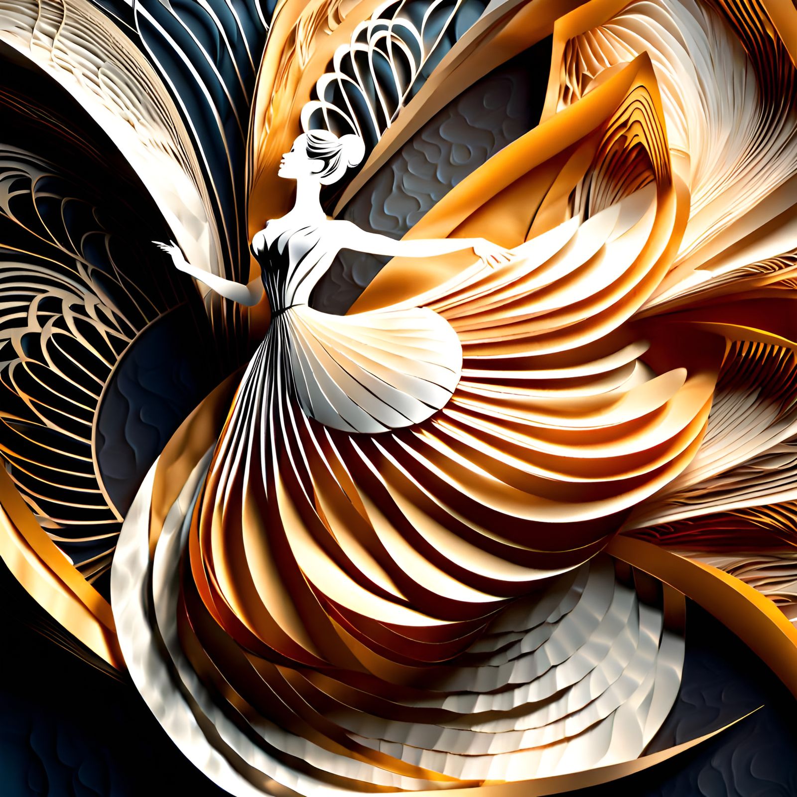 Paper Art: Classic Ballet Dancer Sculpture