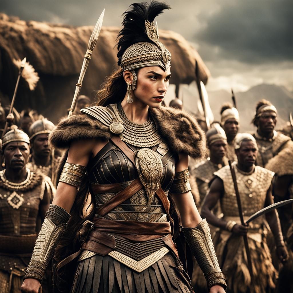 Zulu Princess Portrait in Hyperrealistic Style