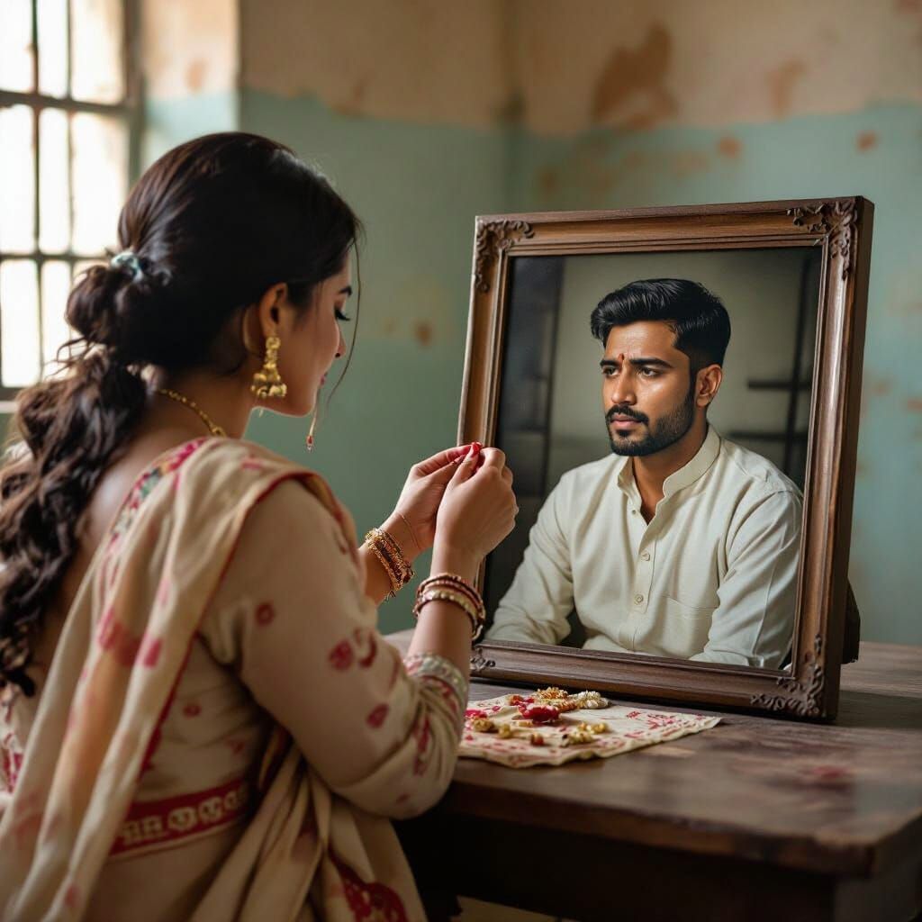 Emotional Indian Scene with Cinematic Lighting